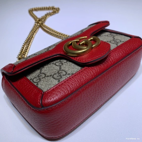 First bag ru belt GG bag-16.5*10*5cm Marmont Gucci 0815